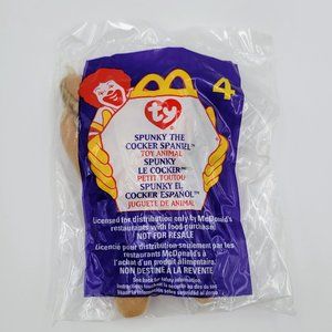 Spunky The Cocker Spaniel #4 McDonald’s Toy Retired 1999 New Sealed TY Teenie Be